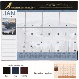 Scenic Desk Pad Calendar w/vinyl header, Size 23