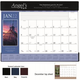 Motivations Promotional Desk Pad Calendar  w/ vinyl header, Size 23