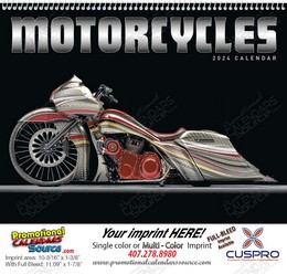 Custom Motorcycles Calendar With Spiral Binding