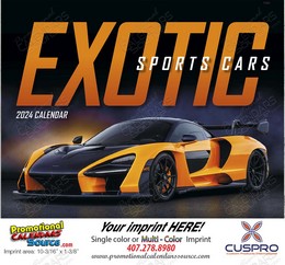 Exotic Sports Cars Promotional Calendar  Stapled