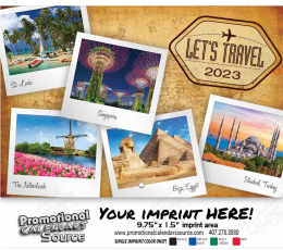 Let's Travel Scenic Wall Calendar - Stapled