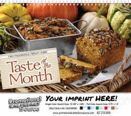 Taste of the Month Wall Calendar  Spiral