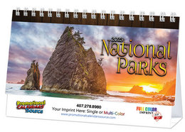 National Parks Scenic Tent Desk Calendar 6.25x4