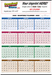 12 Month View Planner Calendar 4-Color Size 22x29 | 2024