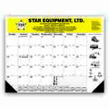 22x17 Desk Pad Calendar with Black Grid & 2 Imprint Areas