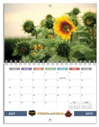 Custom Mini Photo Wall Calendar, Spiral 8.5x11