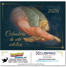 Calendario Religioso de Pared de 13 Meses con Arte Tradicional Católico – Imágenes Inspiradoras, Vestimentas Litúrgicas con Colores Codificados, Opciones de Personalización