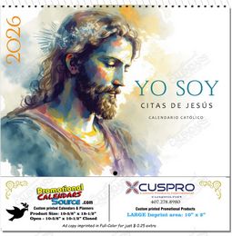 Spanish Catholic Funeral Home Calendar 2026 | Calendario Católico en Español | Spiral Bound | Religious Wall Calendar for Funeral Services