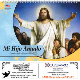 Catholic Art Calendar Spanish Espanol|Funeral Preplanning insert option|Spiral