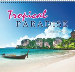 Tropical Paradise 3-Month View Wall Calendar - Scenic Promotional Calendar for 2026
