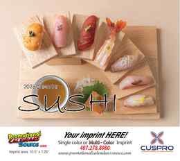 Sushi Oriental Cuisine Calendar 2024, Stapled, 11.5x18