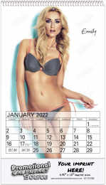 Female Models 2024 Calendar with Top Spiral Binding ,Size 8x14