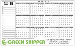Plastic Year-At-A-Glance Horizontal Wall Calendar Write-on / Wipe-off, Size 38
