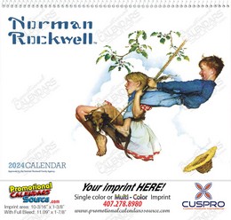 Wonderful World of Norman Rockwell Promotional Calendar  Spiral