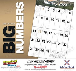 Big Blocks and Big Numbers Scenic Calendar Stapled