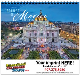 Scenic Mexico Calendar w Spiral Binding