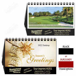 Golf Courses Desk top Calendar 8.25x5.25 Heavy Stand