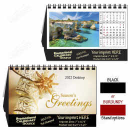 Tropical Paradise Tent Desk Calendar - Gold Foil Ad