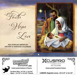 Faith Hope Love Protestant Calendar 2023, Funeral Preplanning insert option