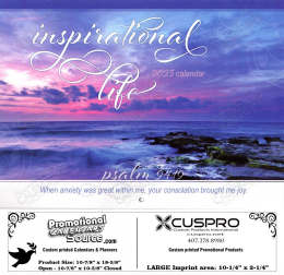 Inspirational Life (Protestant) Calendar 2024, Funeral Preplanning insert option