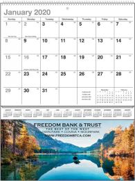 Nature Majesty Scenic Single Pocket Wall Calendar