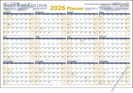 Large Year-in-View Dry Erase Wall Calendar – 36