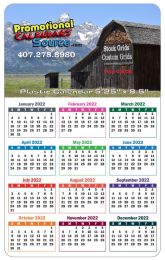 Full Year View Laminated Plastic Calendar Custom Full-Color Print | Size 5.25x8.5 | Thickness 30 pt.