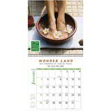 Custom Calendar size 12x24 12 monthly images spiral binding
