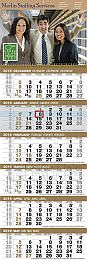 6-Month View Custom Promotional Calendar 12x36, 2-Panel construction