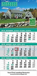 3-Month View Promotional Calendar Tear Off Pad & Drop Ad