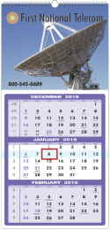 Custom 3 Month Calendar 12 sheet construction size 13x27 Top Spiral