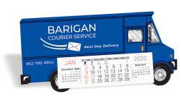 Step Van Desk Calendar with Full Color Imprint