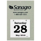 Daily Date Calendar Foil Stamped  Size 8-3/8x12-3/8 with 6x5-1/2 refillable date pad