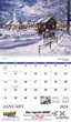 Scenic Memories Illustrations Calendar, 2023, with Spiral binding, Item 7046 open view image