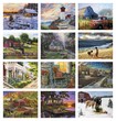 Scenic Memories Illustrations Calendar, 2023, with Stapled binding, Item 7046 monthly images