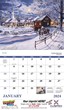 Scenic Memories Illustrations Calendar, 2023, with Stitched binding, Item 7046 open view image