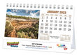 2023 Let's travel scenic desk calendar Item AD-5044 open view images