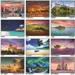 Dreamy Getaways Scenic Calendar Bilinglaul English/Spanish monthly images 2023