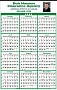 2023 Custom Printed Year In View calendar Item HL-358 Green Grid