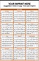 2023 Custom Printed Year In View calendar Item HL-358 Orange Grid