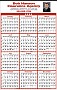 2023 12 Months in view calendar HL-358 Red Grids Design