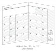 Desk Planner HL-371 stock monthly grid