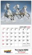 Horses, Animal Calendar 2023, Stapled JC-339 open view image
