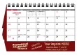 Desk calendar item JC-706B back view with burgundy stand