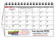 Desk tent calendar item JC-706 back view