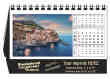 Scenic Promotional tent desk calendar item JC-701B open view