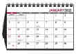 Splendid Gardens Large Desk Calendar item JC-903 back memo grid view and black easel