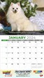  Item MC-0135 open view Dogs themed calendar