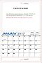 Custom 13 month photo wall calendar, Item TN-1117U template shown with stock grid and custom photos details