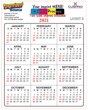 2023 Promotional Plastic Card Calendar 8.5x11 Full-Color Imprint Two Sides - 30 pt. Grid Style B